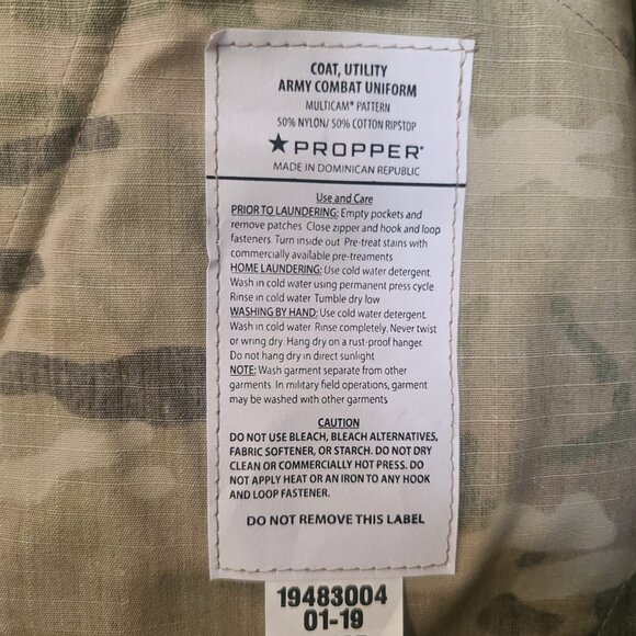 Propper Coat/Utility Army Combat Uniform Full Zip NWT - Picture 11 of 12